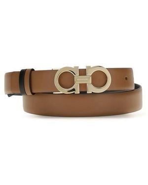 Ferragamo Brown Calf Leather Bos Taurus Regular Belt