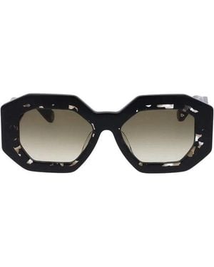 Philipp Plein Sunglasses Geometric Full Rim, Frame And Gradient Lens Spp098M0700 - Black