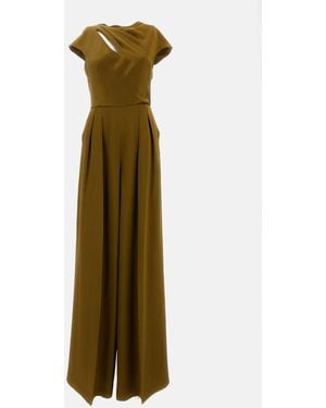 Max Mara Envers Satin Jumpsuit - Green
