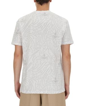 Vivienne Westwood Logo T-Shirt Cotton T-Shirts - White