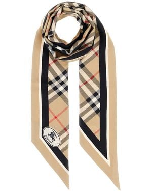 Burberry Embroidered Silk Foulard - Multicolor
