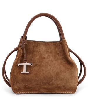 Tod's Suede Shoulder Bag - Brown