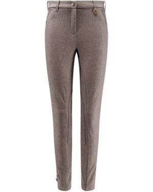 Burberry Anne Stretch Cotton Leggings - Gray