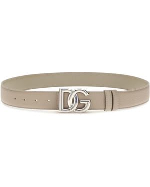 Dolce & Gabbana Belt Calf Leather - Grey