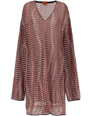 VITELLI Wave Jacquard Jumper Cotton Polyamide Jumper, Cardigans - Brown