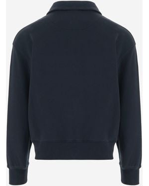 Maison Kitsuné Cotton Logo Sweater Organic - Blue