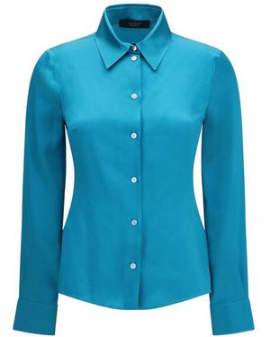 Gucci Silk Satin Shirt - Blue