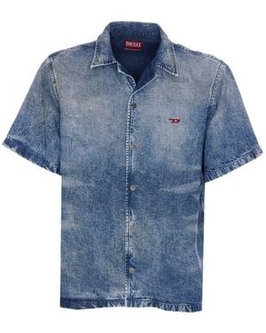 DIESEL D-Nabil-Fsg Bowling Shirt - Blue