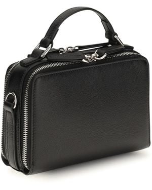 Fendi Calfskin Phone Holder Handbag Calf Leather Hand Bags - Black