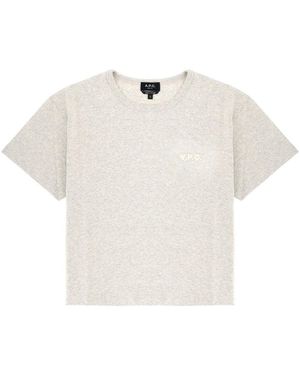 A.P.C. A.P.C. Logo-Embroidered T-Shirt - White