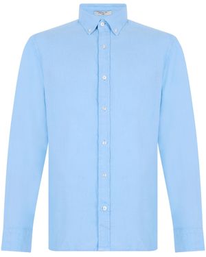 GANT Long Sleeve Linen Shirt - Blue