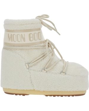 Moon Boot Ankle Boots Icon Low Fleece - White