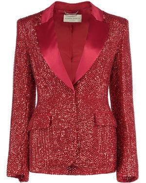 Alberta Ferretti Jacket With Sequins - Red