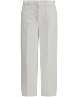Mother Rabbit Hole Ankle Jeans Cotton - White