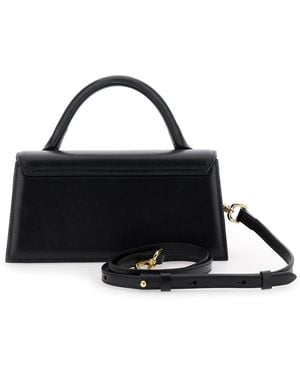 Jacquemus Le Chiquito Long Handbag With Adjustable And Removable Shoulder Strap And Logo Lettering On The Front - Black