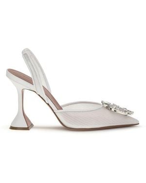 AMINA MUADDI Polyester High Heel Pumps - White