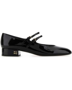 Miu Miu Leather Pumps - Black