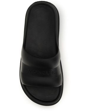 Moncler Slide Sandals Altive Rubber - Black