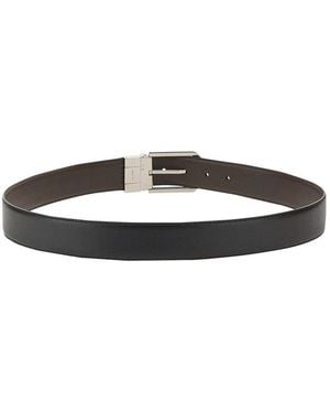 ZEGNA Belt Reversible Leather - Black