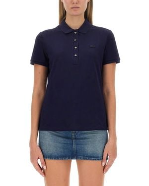 Lacoste Polo With Logo - Blue