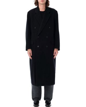 AURALEE Super Fine Wool Mosser Chesterfield Coat in Black for Men 