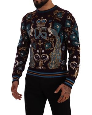 Dolce & Gabbana Cashmere Dg Crown Embroidered Jumper Clothing - Black