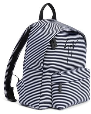 Giuseppe Zanotti Signature Logo Mini Backpack 26X13X9 Cm - Blue
