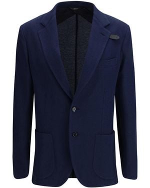 Brioni Jersey Blazer - Blue