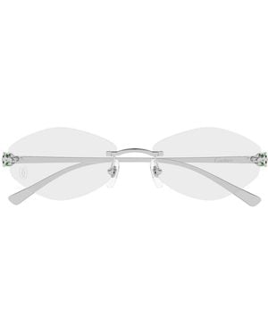 Cartier Ct0637O Panthère De Optical Glasses Metallo Sunglasses - Metallic