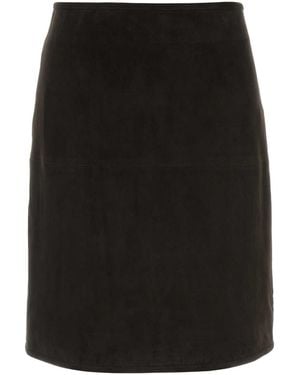 Loulou de Saison Dark Suede Engel Skirt - Black