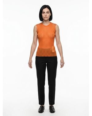 Dolce & Gabbana Polyester Tank Tops - Orange
