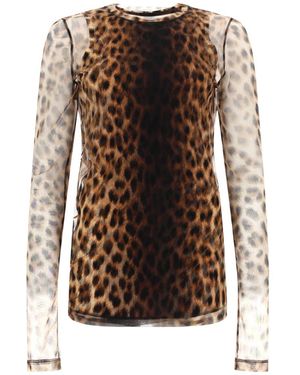 Sportmax Top With Tulle Details - Brown