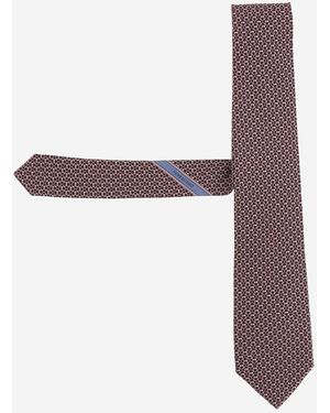 Ferragamo Silk Tie Ties & Bow - Purple