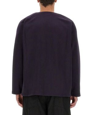 Needles Needles Logo-Knit Cardigan - Blue