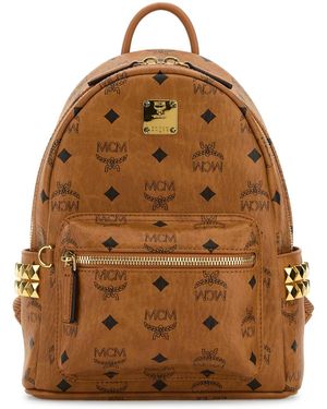 MCM Printed Canvas Mini Stark Backpack - Brown