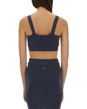 Vivienne Westwood Cropped Cotton Top Tops - Blue