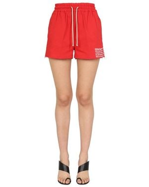 Department 5 Logo Print Shorts - Red