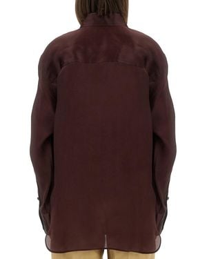 KHAITE Matteo Silk Top Tops - Red