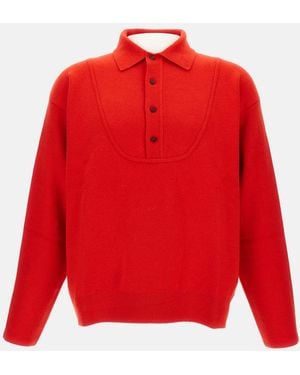 Jacquemus Polo La Maille Vareuse Pallone - Red