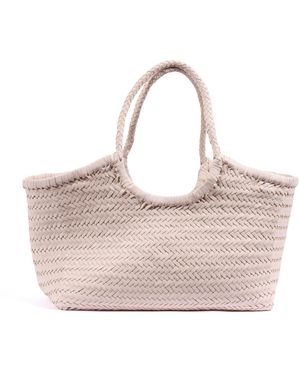 Dragon Diffusion Nantucket Basket Big Calf Leather Shoulder Bag - Pink