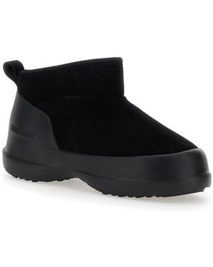 Moon Boot Luna Suede Low Boots - Black