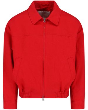 DUNST Zip Bomber Jacket - Red
