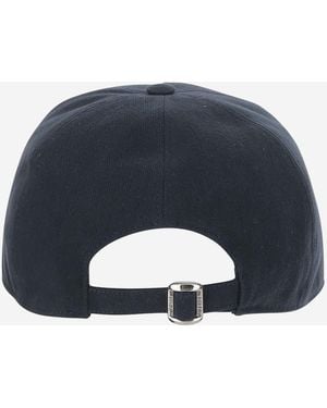 Fendi Cotton Baseball Cap Cotton; Lining: Hat - Blue