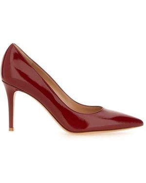 Gianvito Rossi Gianvito 85 Décolleté Lamb Leather Shoe - Red