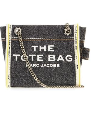 Marc Jacobs Denim Tote Crossbody Bag - Black