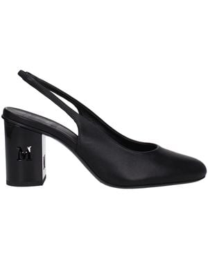 Max Mara Slingback Heels Square Toe Block Heel - Blue