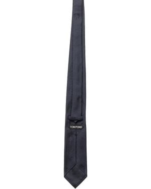 Tom Ford Silk Tie Mulberry Ties & Bow - Blue