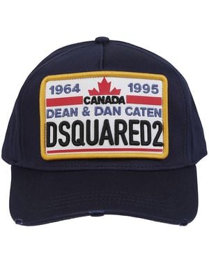 DSquared² Collegiate Logo Patch Baseball Cap - Blue