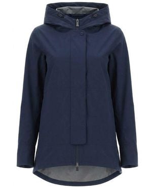 Herno Gore Tex Hooded Jacket - Blue