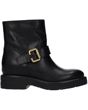 Chloé Leather Ankle Boots - Black